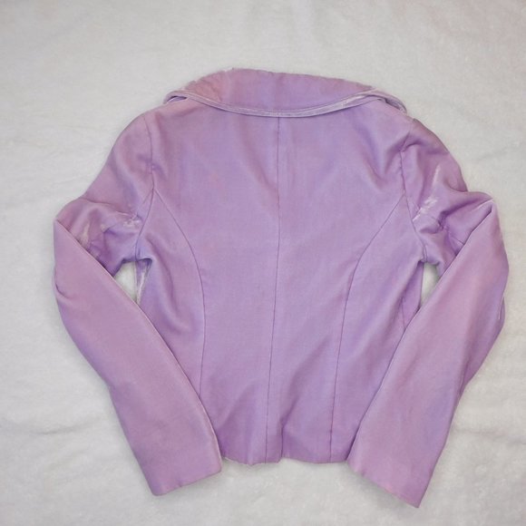 Tibi Lilac Purple Velvet Short Blazer | Rhinestone Buttons | VGUC | Small - Picture 2 of 10